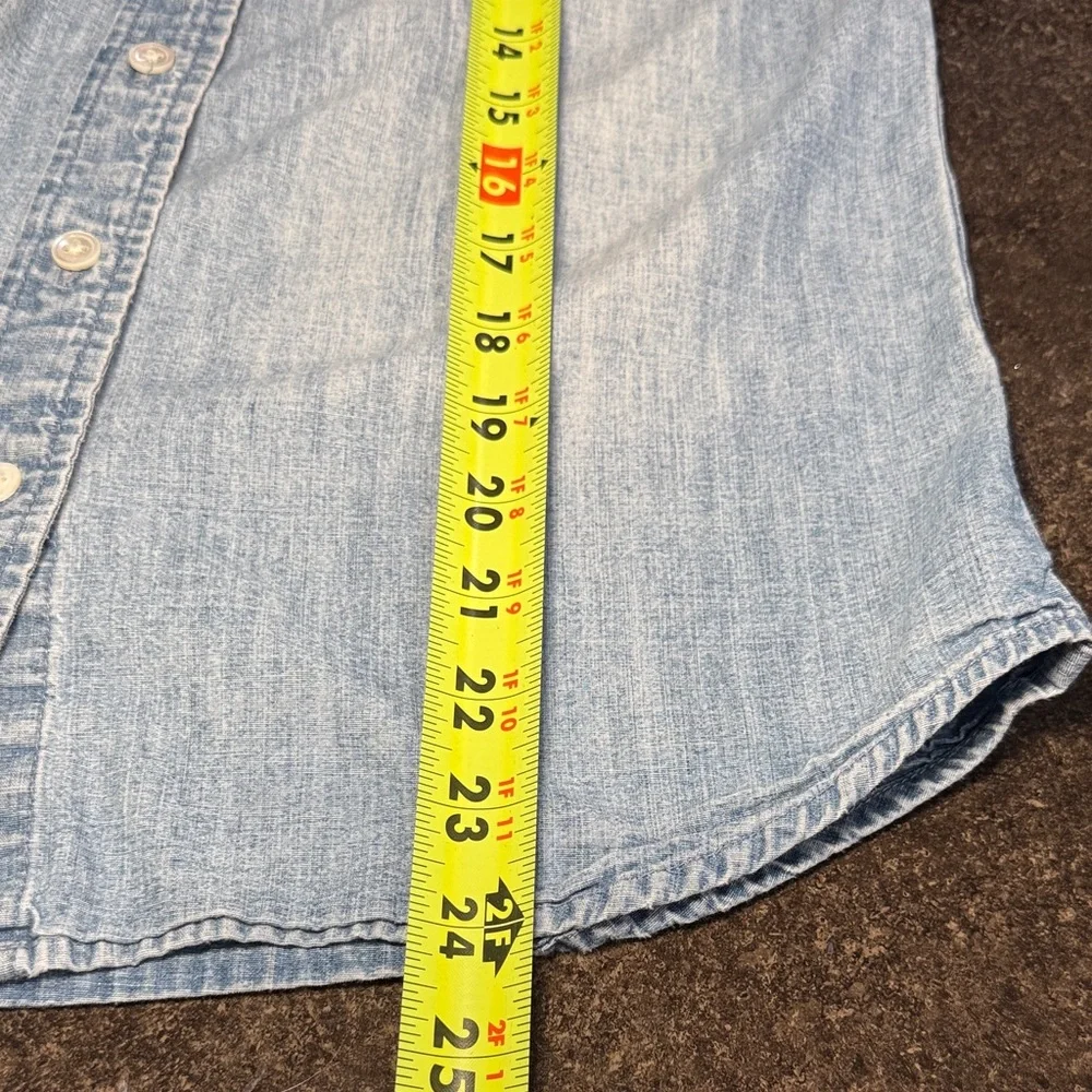 J. Crew Denim Button Down Shirt‎ Light Wash Size 2